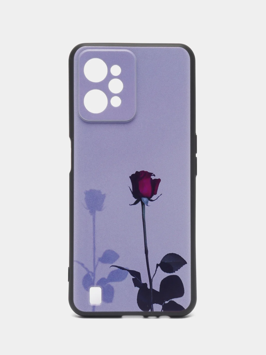 Серебряный силиконовый чехол для Realme C31 4G, с принтом, с рисунком (Реалми С31 4г)
