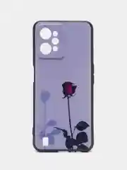 Серебряный силиконовый чехол для Realme C31 4G, с принтом, с рисунком (Реалми С31 4г)