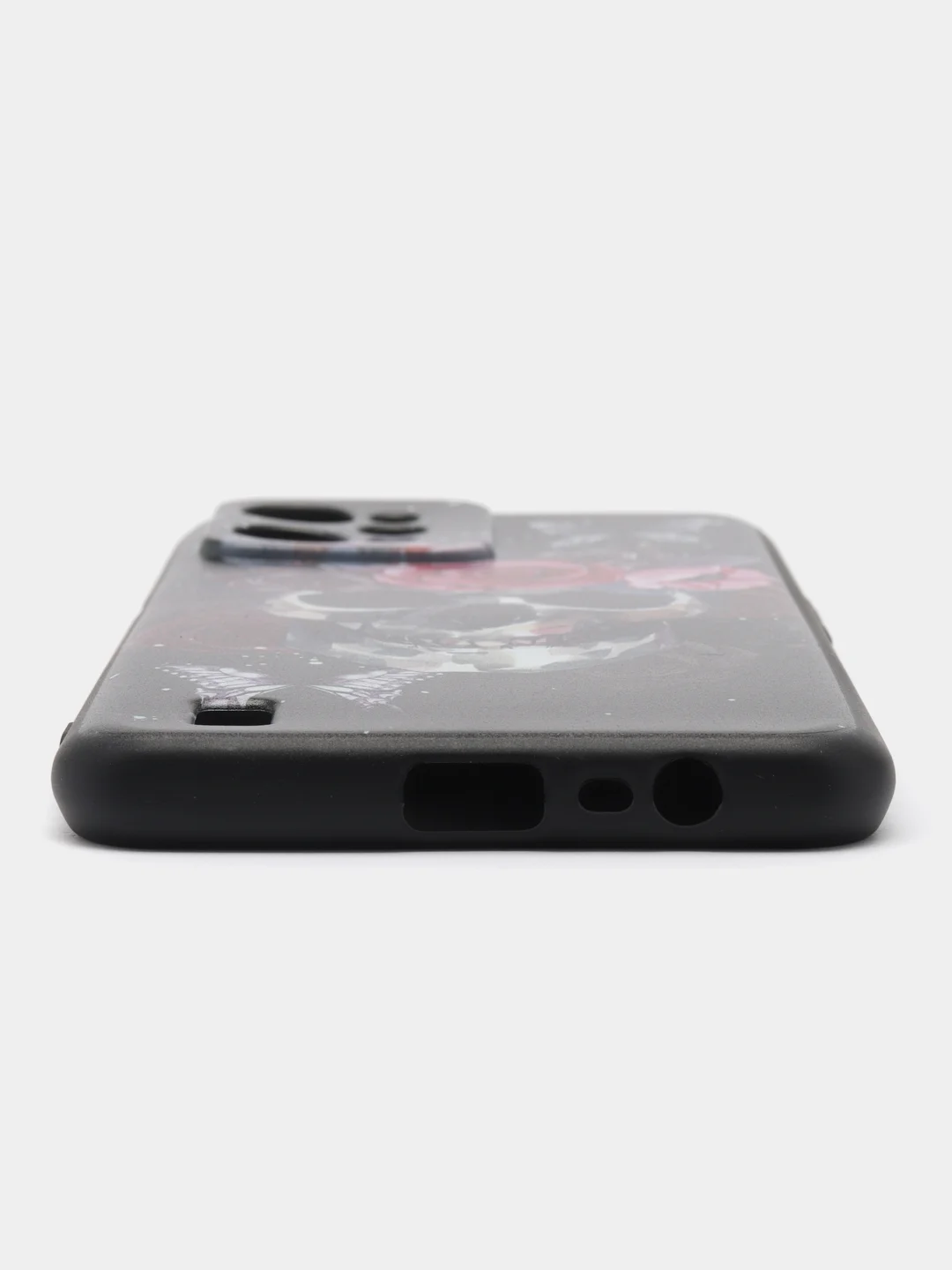Тёмно-бордовый силиконовый чехол для Realme C31 4G, с принтом, с рисунком (Реалми С31 4г)