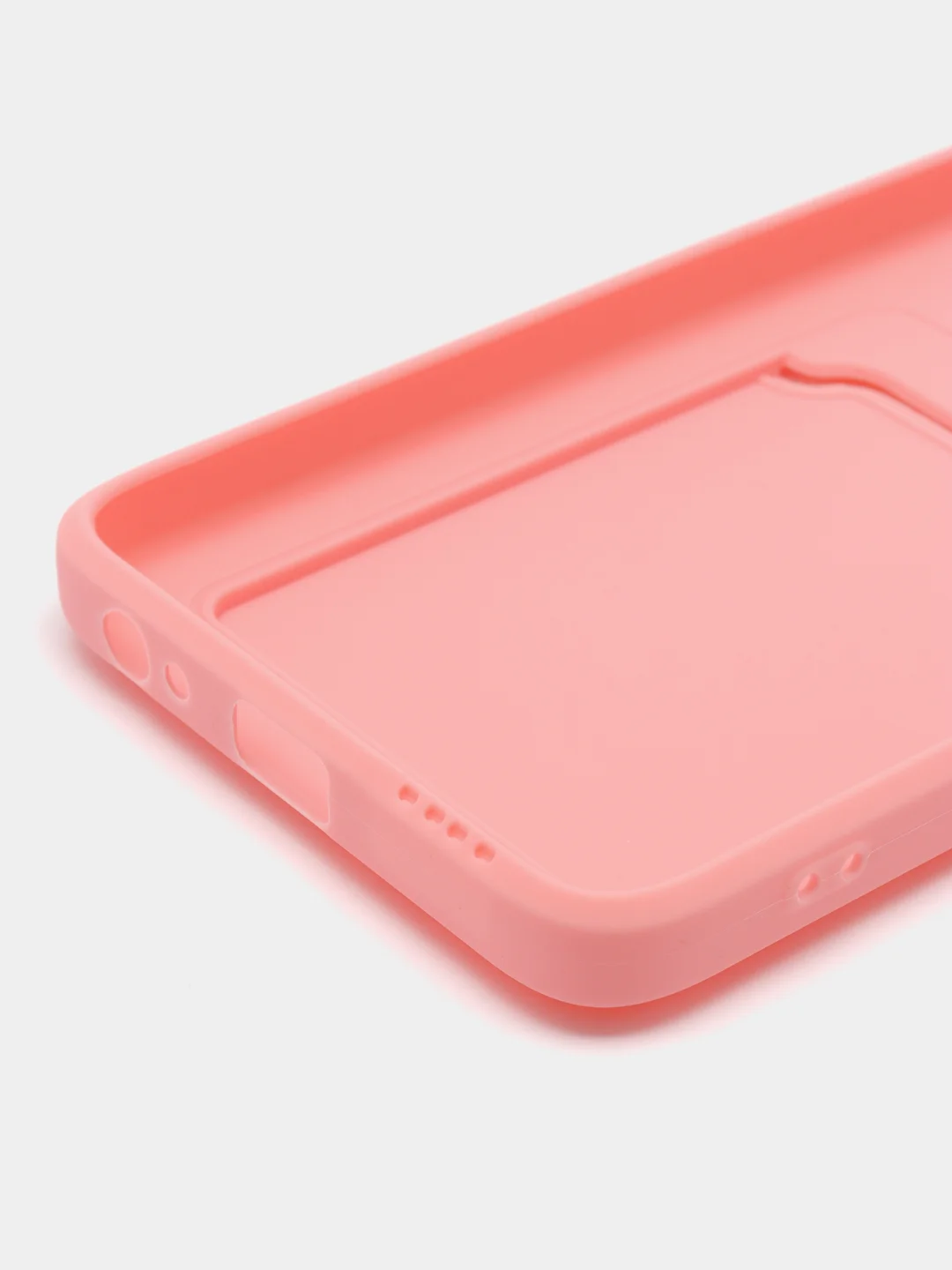 Розовый силиконовый чехол для Tecno POP 5 LTE (Техно Поп 5 ЛТЕ), с карманом для карт