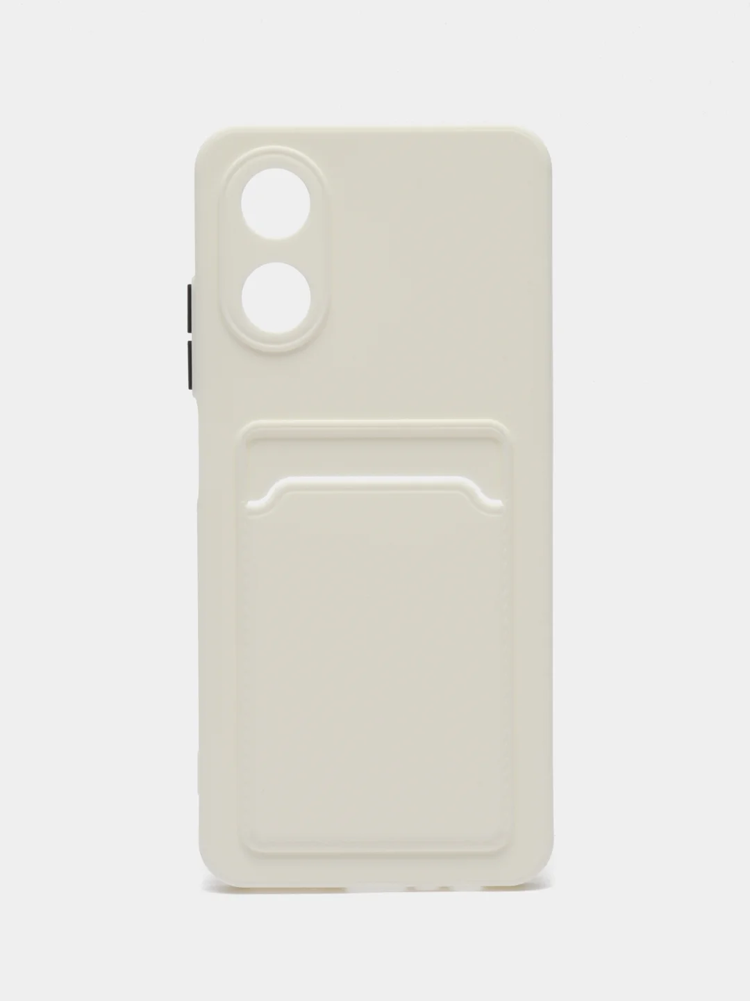 Белый чехол для OPPO A17 / A17K, Оппо А17 / 17К, с карманом для карт, прозрачный