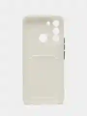 Белый силиконовый чехол для Tecno POP 5 LTE (Техно Поп 5 ЛТЕ), с карманом для карт