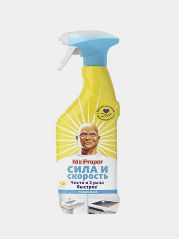Универсальное Чистящее Средство Спрей Mr Proper Сила и Скорость Лимон, 500 мл