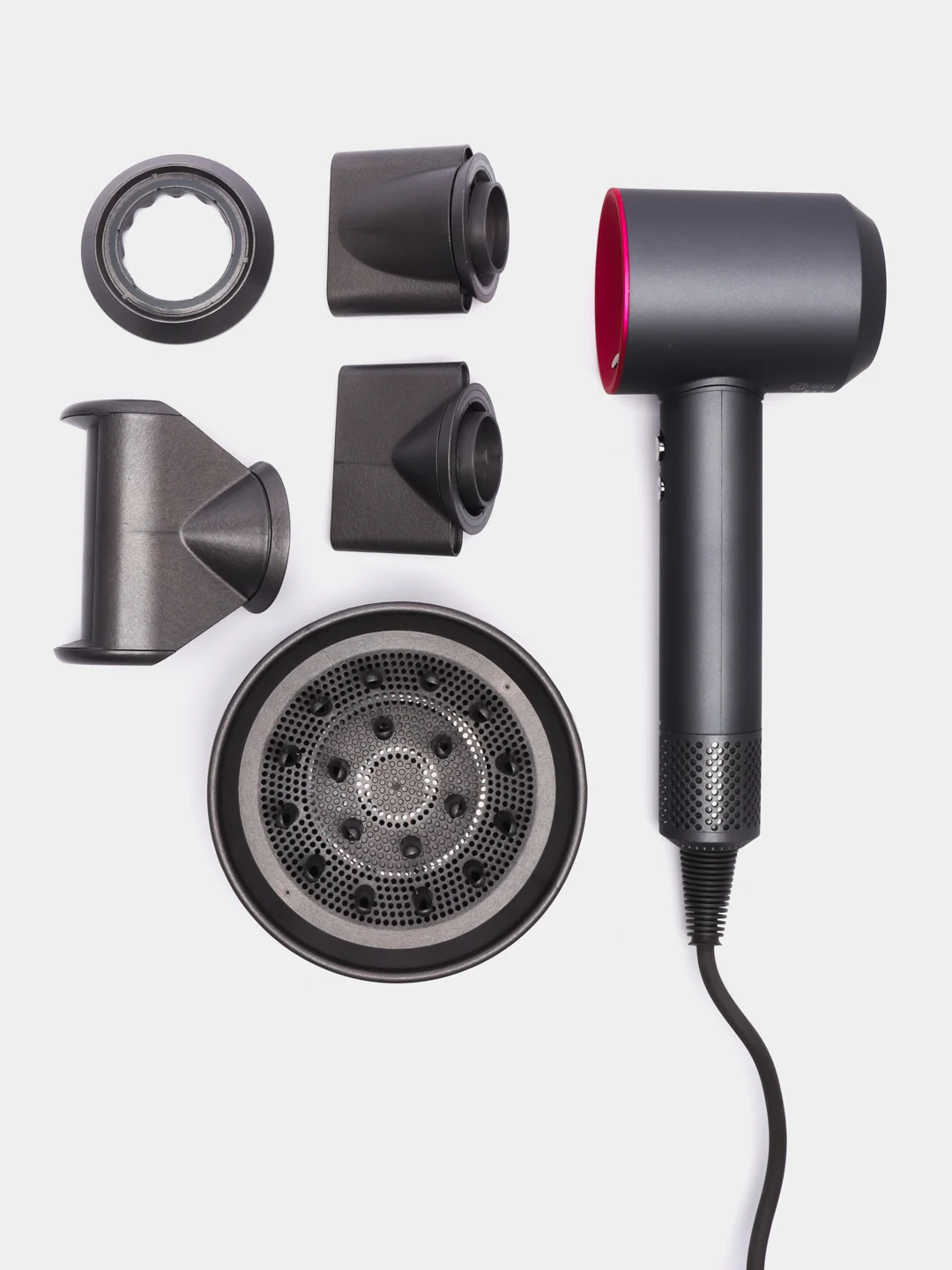 Розовый фен стайлер профессиональный с насадками Xiaomi Sencicimen HD15 EU