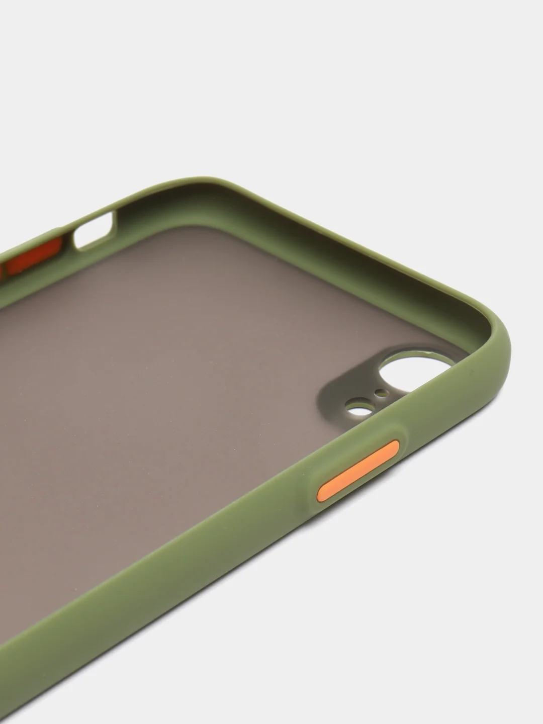 Лесной зеленый iphone XR чехол матовый с цветными кнопками