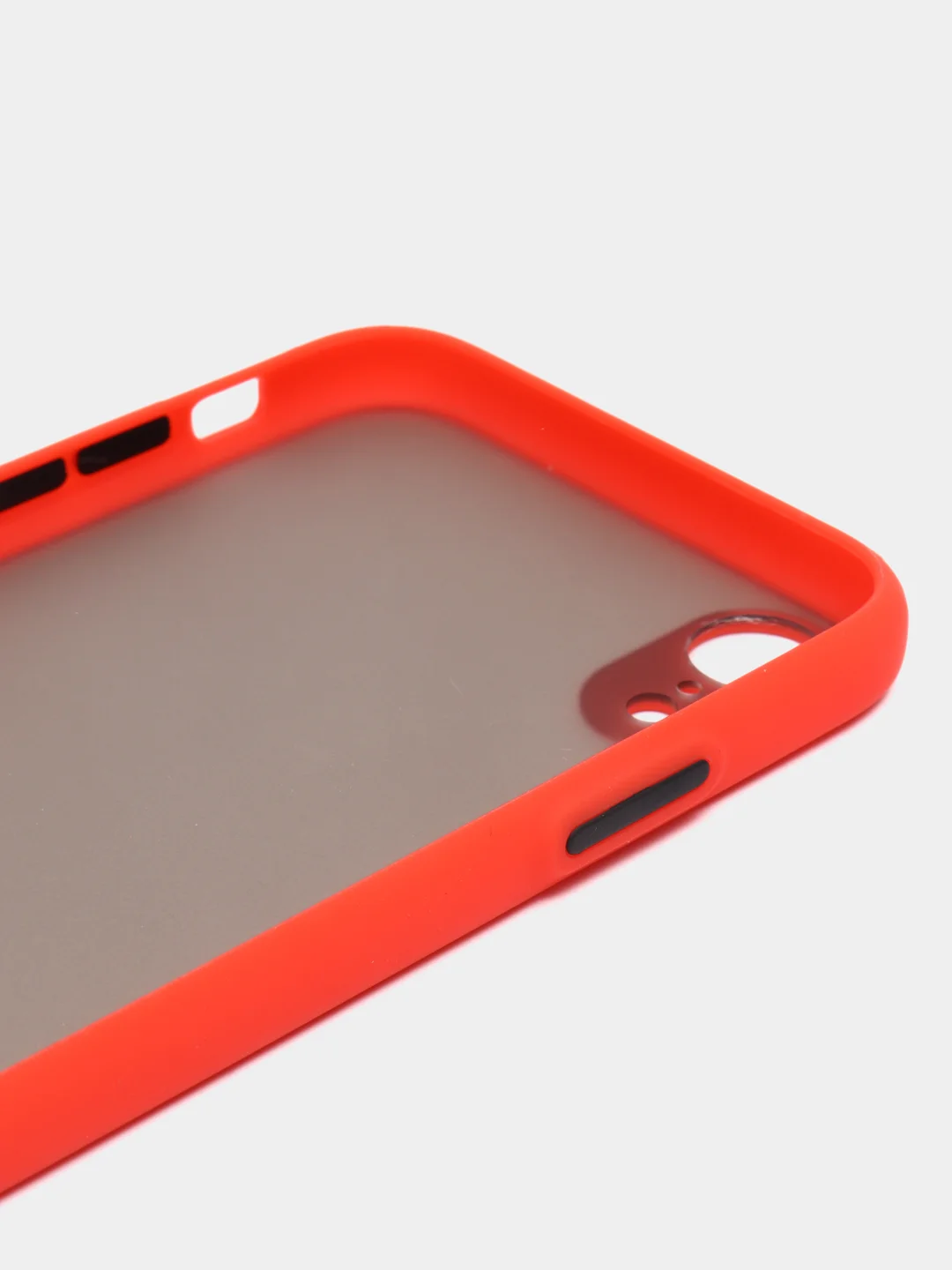 Красный iphone XR чехол матовый с цветными кнопками