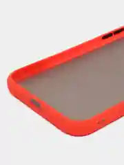 Красный iphone XR чехол матовый с цветными кнопками