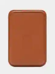 Коричневый картхолдер для карт и визиток на магните MagSafe (Магсейф) для iPhone (Айфон)
