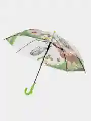 Зеленый детский зонт-трость, полуавтомат