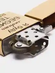 Золотой зажигалка бензиновая в стиле "Zippo" с лазерной гравировкой