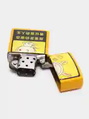 Светло-оранжевый зажигалка бензиновая в стиле "Zippo" с лазерной гравировкой