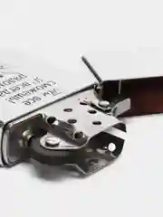 Серебряный зажигалка бензиновая в стиле "Zippo" с лазерной гравировкой
