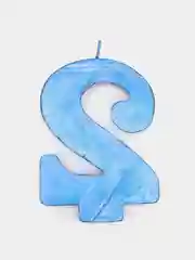Свеча цифра для торта Синяя 8 см