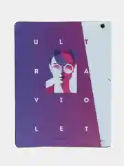 Тетрадь на кольцах со сменным блоком для учебы А5 экокожа, BRAUBERG, Ultraviolet, 112120