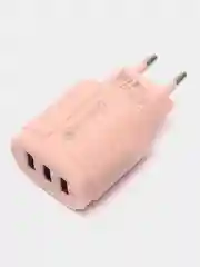 Пудровый блок питания универсальный, сетевое зарядное устройство 3 USB