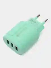 Мятный блок питания универсальный, сетевое зарядное устройство 3 USB