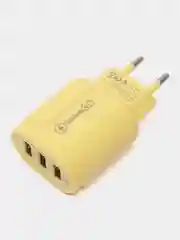 Лимонный блок питания универсальный, сетевое зарядное устройство 3 USB
