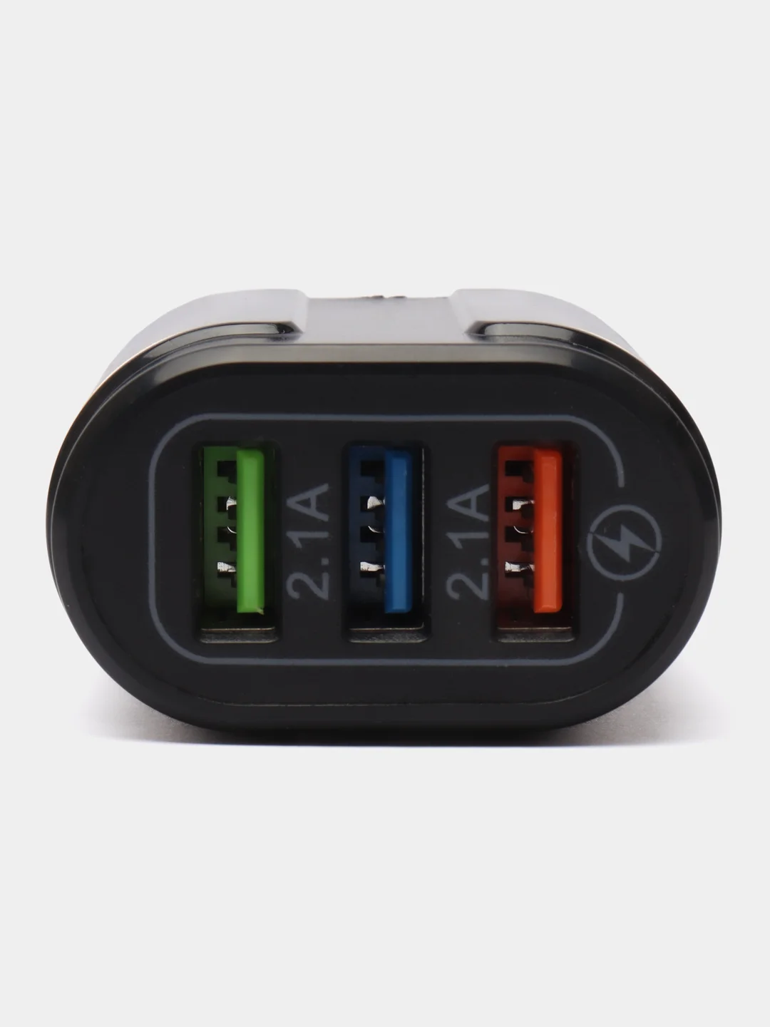 Черный блок питания универсальный, сетевое зарядное устройство 3 USB