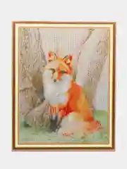 Алмазная мозаика вышивка "Лиса". Полная выкладка. 40*50