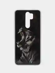 Серый меланж чехол Xiaomi Redmi Note 8 Pro, Сяоми Редми Нот 8 Про силиконовый, с рисунком
