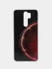 Бордовый чехол Xiaomi Redmi Note 8 Pro, Сяоми Редми Нот 8 Про силиконовый, с рисунком