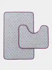 Фиолетовый коврики для ванной и туалета, комплект 2 шт