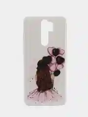 Пудровый чехол Xiaomi Redmi Note 8 Pro, Сяоми Редми Нот 8 Про силиконовый, с рисунком