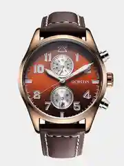 Коричневый мужские наручные часы Ochstin 6043A с хронографом в подарочной упаковке