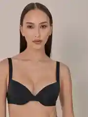 Черный бюстгальтер без пуш-ап с широкими бретелями женский Infinity Lingerie