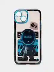Синий чехол для iPhone (Айфон) 11, 12, 13, Pro, Pro Max, 14, 15, Pro, Pro Max