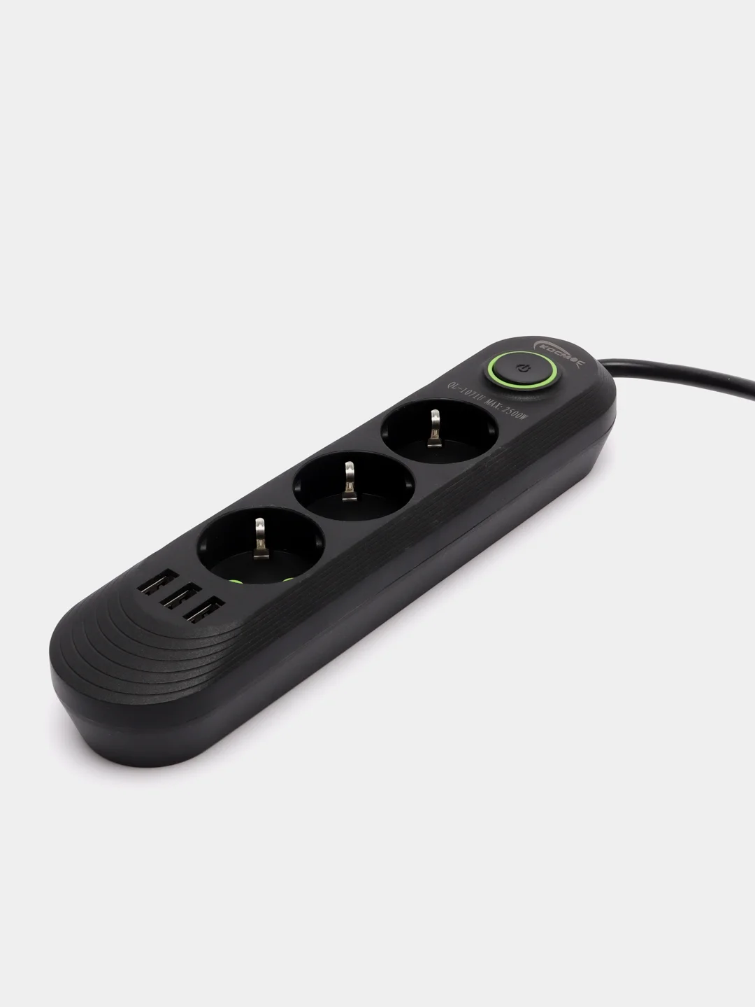 Черный сетевой фильтр, с USB разъемами, 2 м, 3 м, 5 м, удлинитель