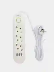 Белый сетевой фильтр, с USB разъемами, 2 м, 3 м, 5 м, удлинитель