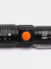 Фонарь светодиодный на аккумуляторе с USB зарядкой от сети (zoom) мощный светодиод