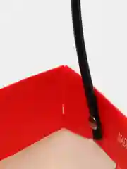 Красный подарочный пакет/ Корзинка для цветов / подарков Ваза для цветов складная, в клеточку