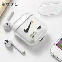 Аметистовый чехол для наушников AirPods 2, силиконовый, прозрачный