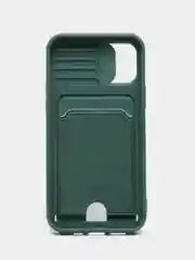 Лесной зеленый чехол iPhone  11 13 12 13 Pro Max 14 Plus XR с карманом для карты, подставкой айфон макс