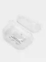 Тёмно-коричневый чехол для наушников Apple AirPods 3 силиконовый прозрачный принт Nike / Найк