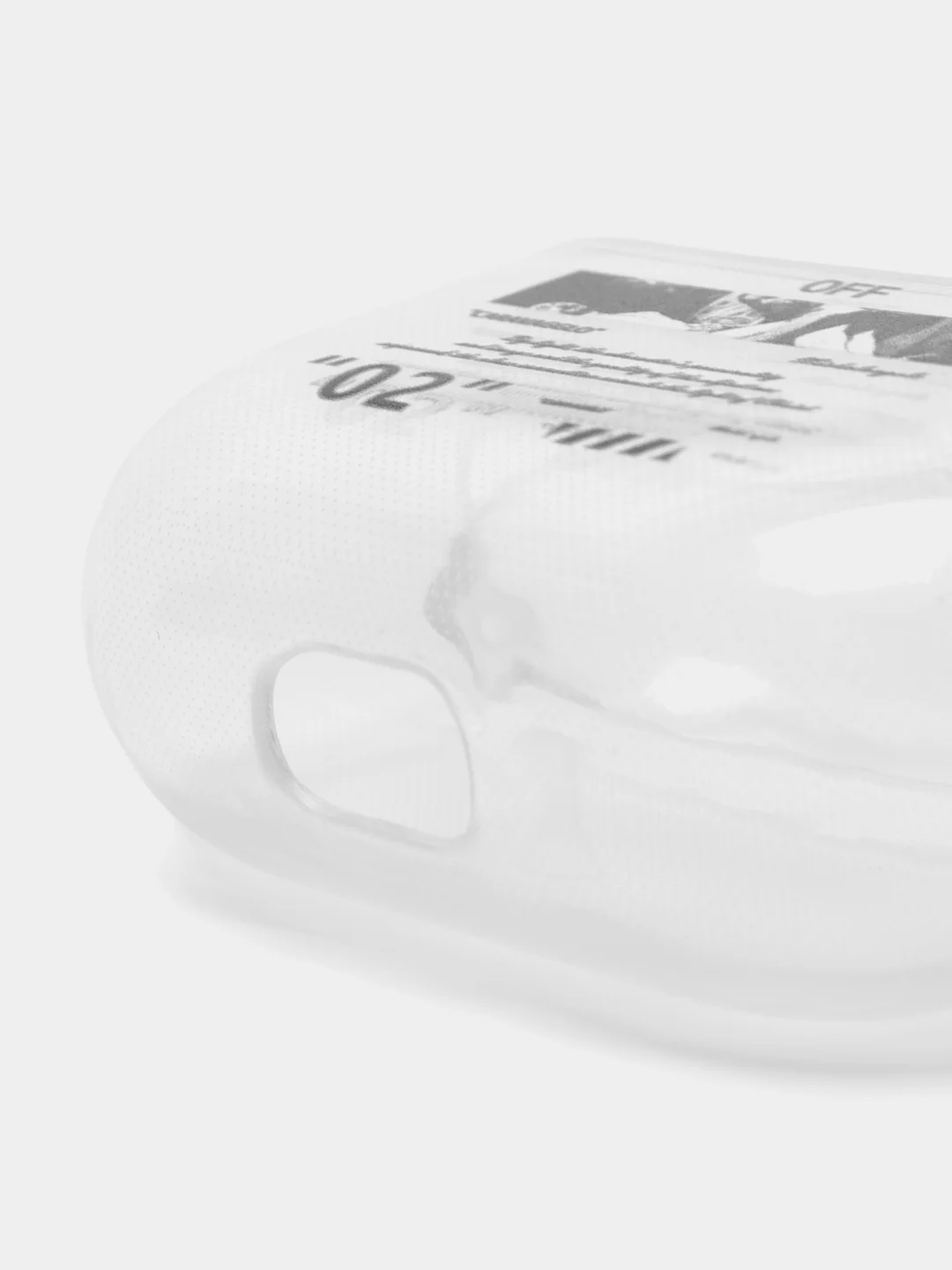 Тёмно-коричневый чехол для наушников Apple AirPods 3 силиконовый прозрачный принт Nike / Найк
