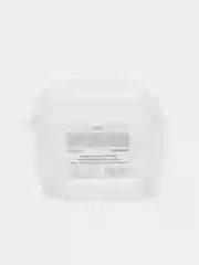 Тёмно-коричневый чехол для наушников Apple AirPods 3 силиконовый прозрачный принт Nike / Найк