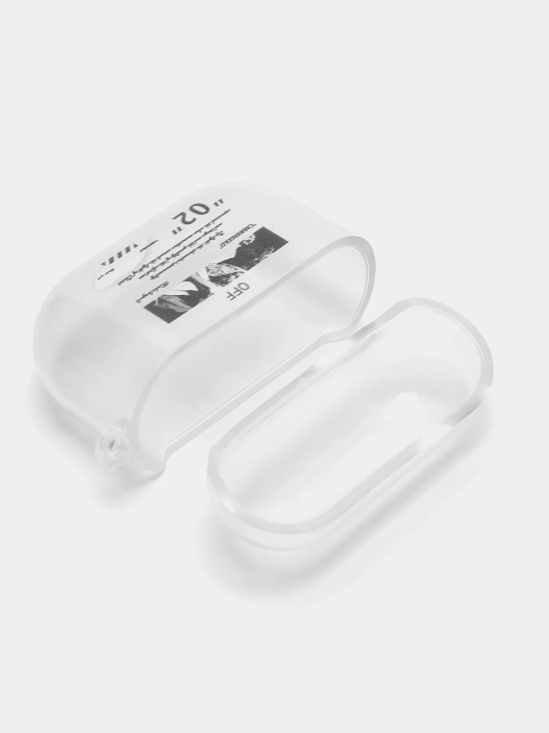 Тёмно-коричневый чехол для наушников Apple AirPods 3 силиконовый прозрачный принт Nike / Найк