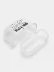Тёмно-коричневый чехол для наушников Apple AirPods 3 силиконовый прозрачный принт Nike / Найк