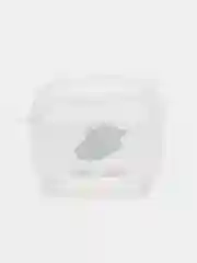 Светло-коричневый чехол для наушников Apple AirPods 3 силиконовый прозрачный принт Nike / Найк