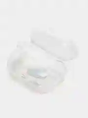 Светло-коричневый чехол для наушников Apple AirPods 3 силиконовый прозрачный принт Nike / Найк