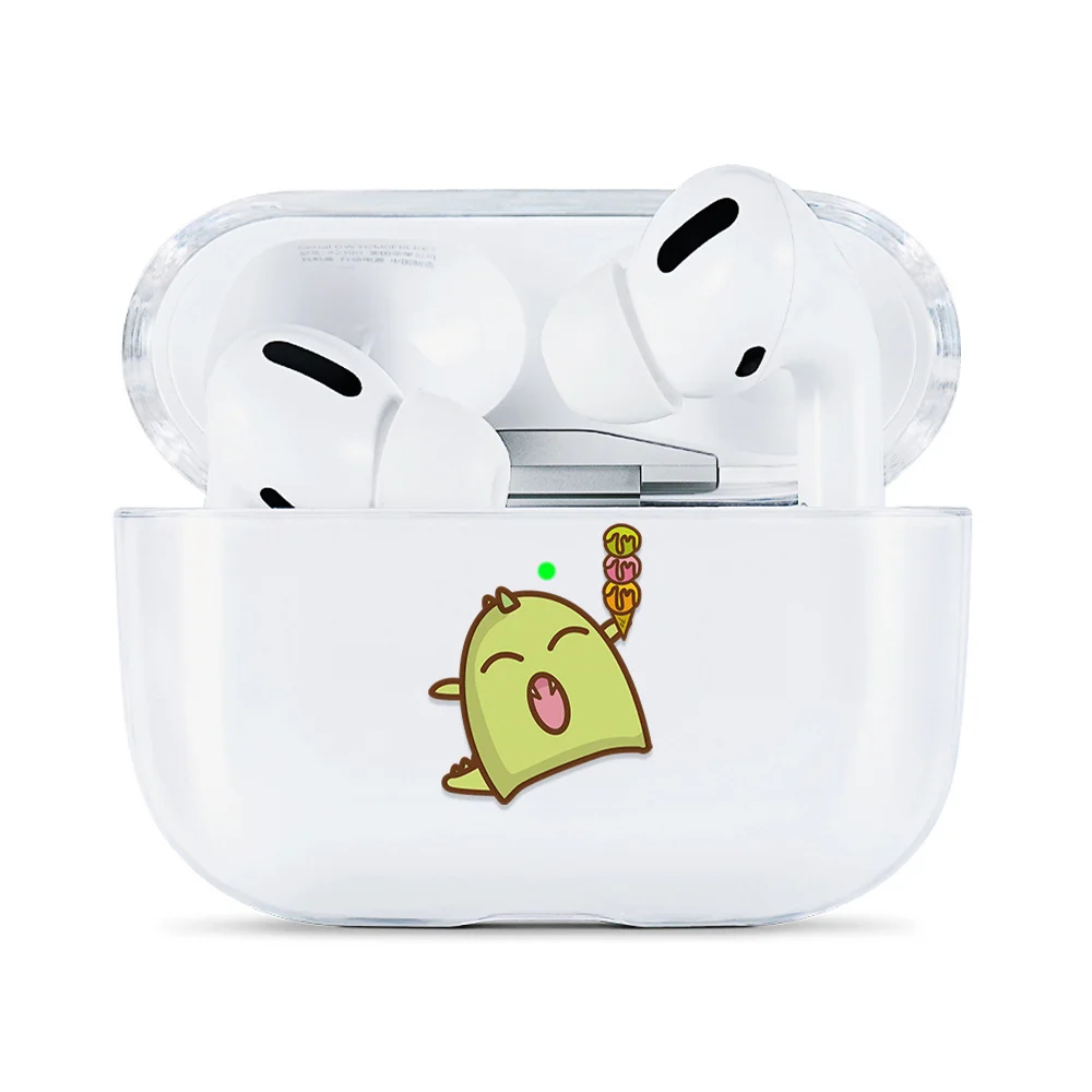 Бирюзовый чехол для наушников AirPods 2, силиконовый, прозрачный