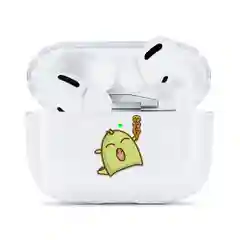 Бирюзовый чехол для наушников AirPods 2, силиконовый, прозрачный