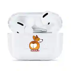 Бордовый чехол для наушников AirPods 2, силиконовый, прозрачный