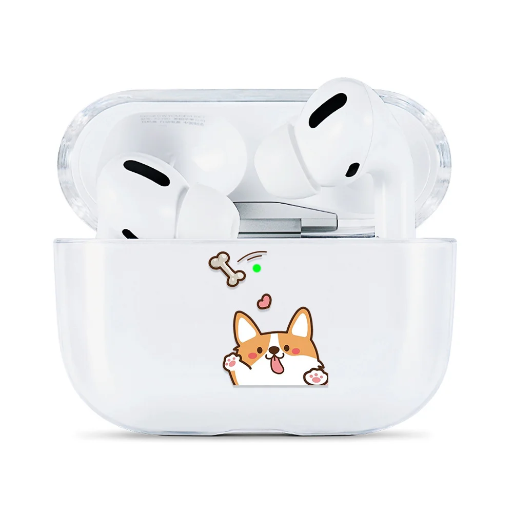 Вишнёвый чехол для наушников AirPods 2, силиконовый, прозрачный
