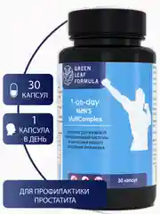 Витамины для мужчин Green Leaf Formula, повышение тестостерона, от простатита, 30 капсул