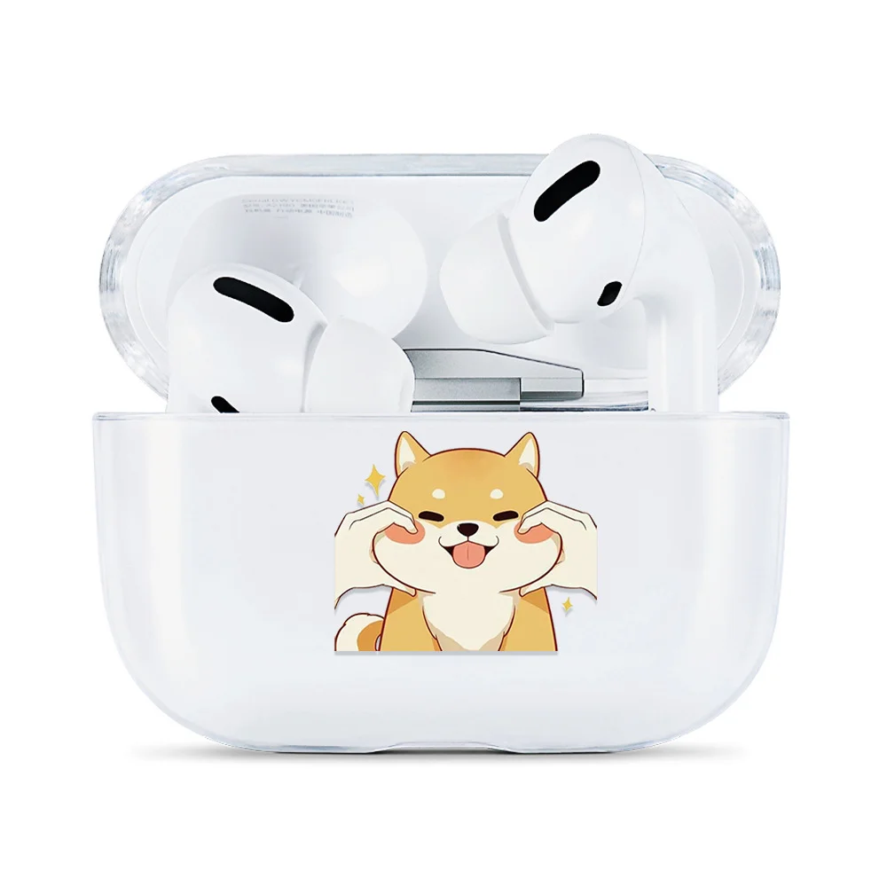 Голубой чехол для наушников AirPods 2, силиконовый, прозрачный