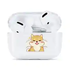 Голубой чехол для наушников AirPods 2, силиконовый, прозрачный
